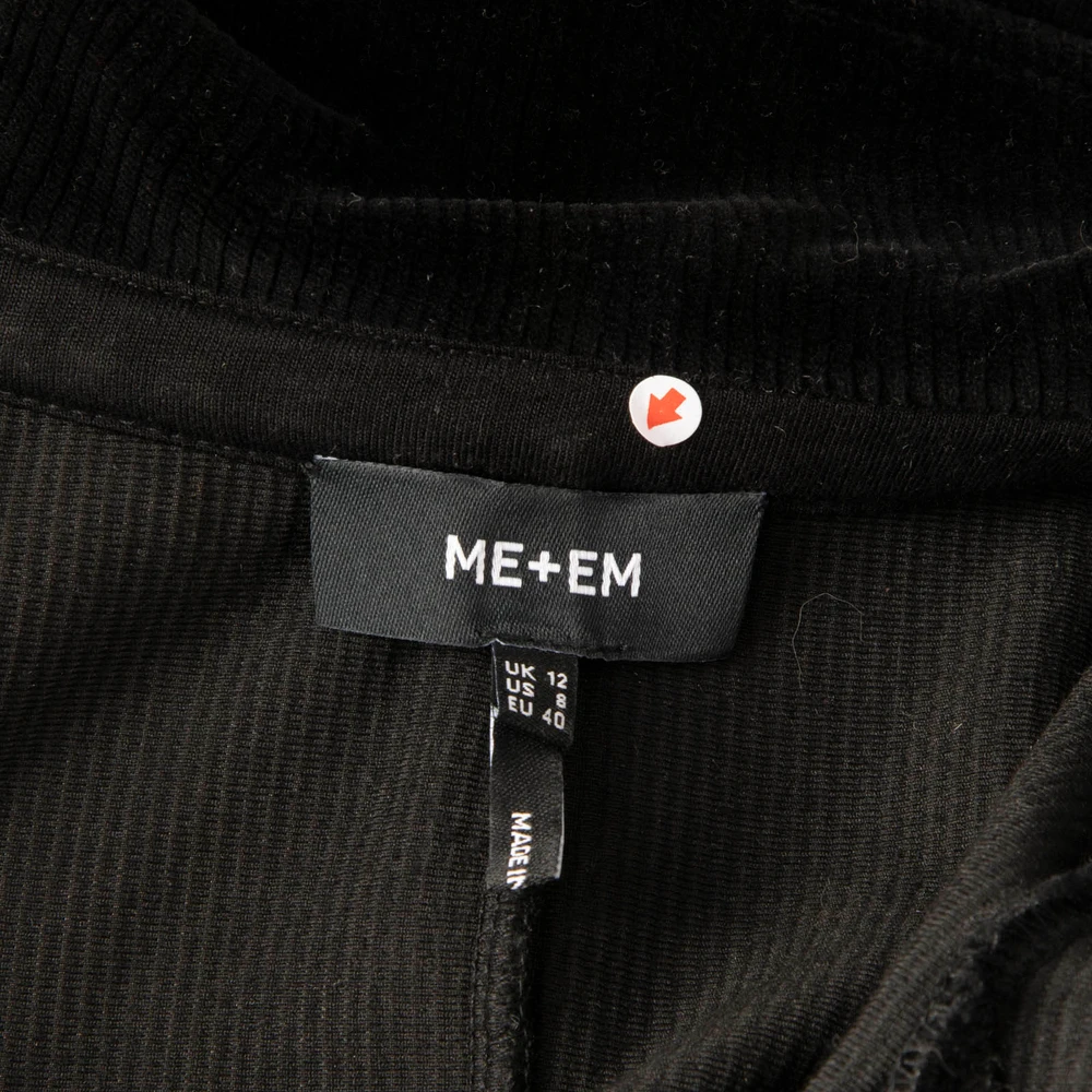 ME+EM Black Corduroy Long Sleeve Dress
