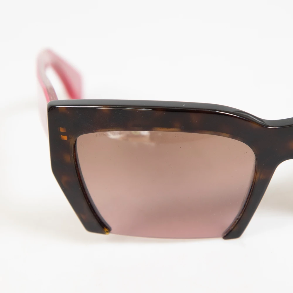 Miu Miu Tortoiseshell & Bordeaux Half Rim Sunglasses