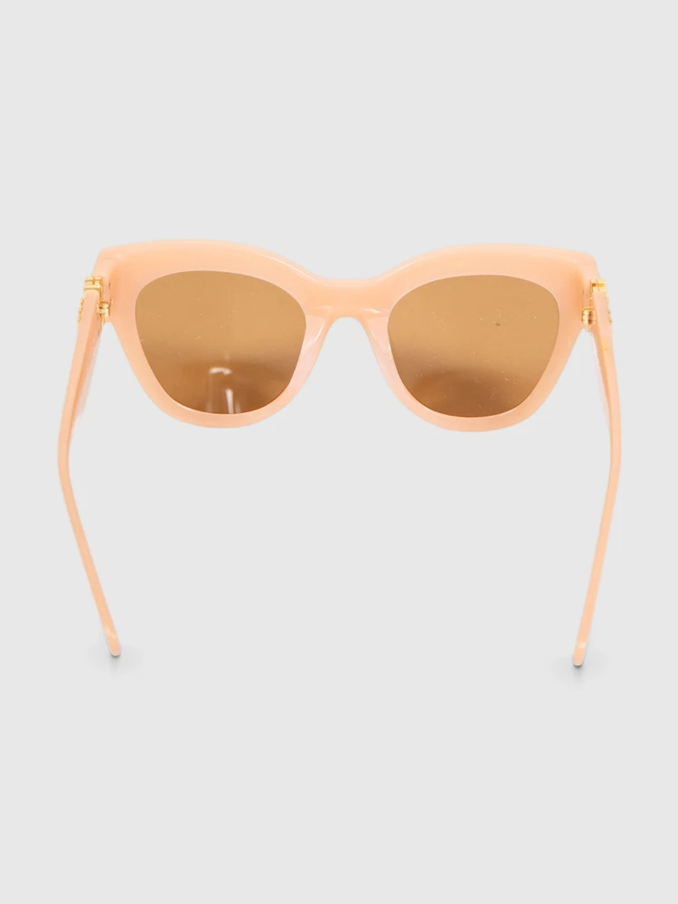 Miu Miu Peach Cat Eye Tinted Sunglasses