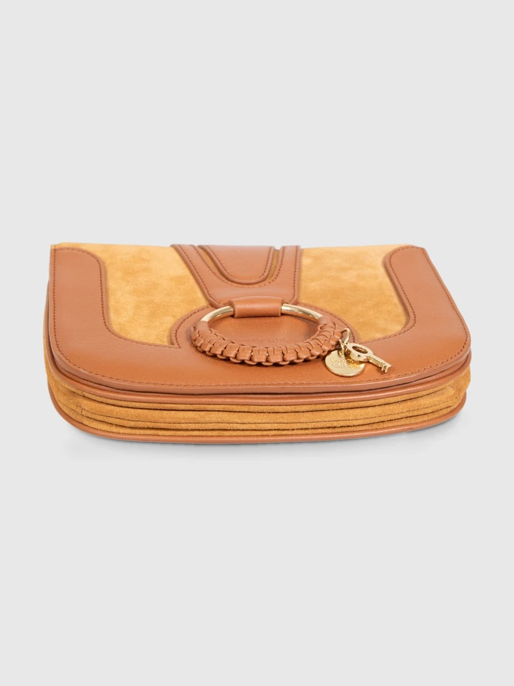 Chloé Brown Leather Hana Crossbody Bag
