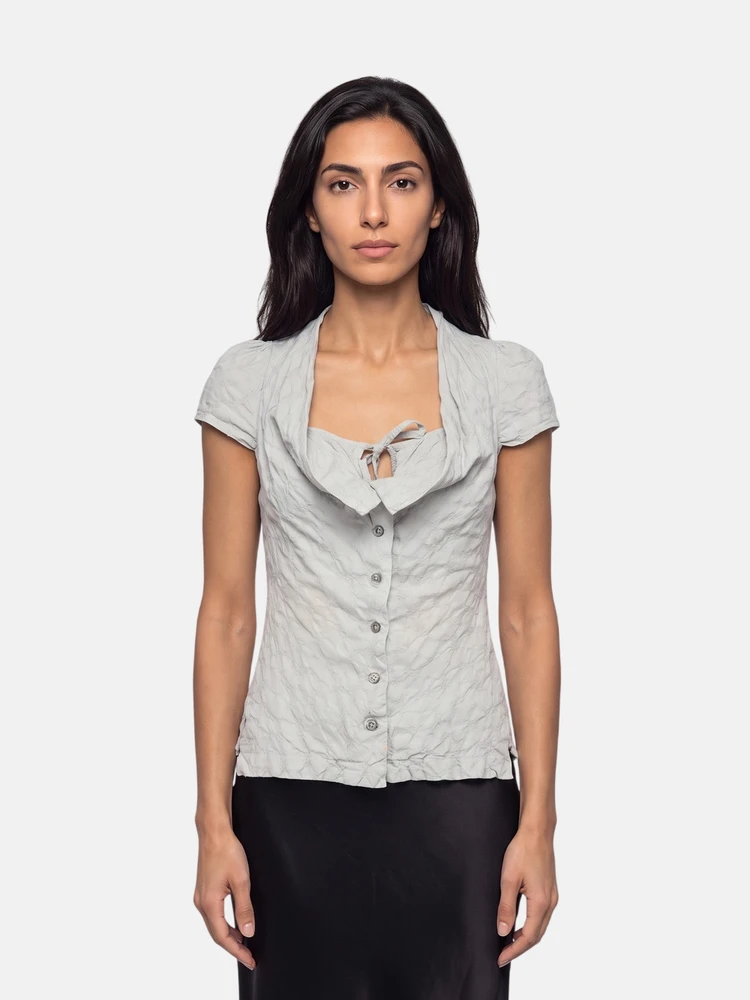 Vivienne Westwood Grey Plunge Neck Top
