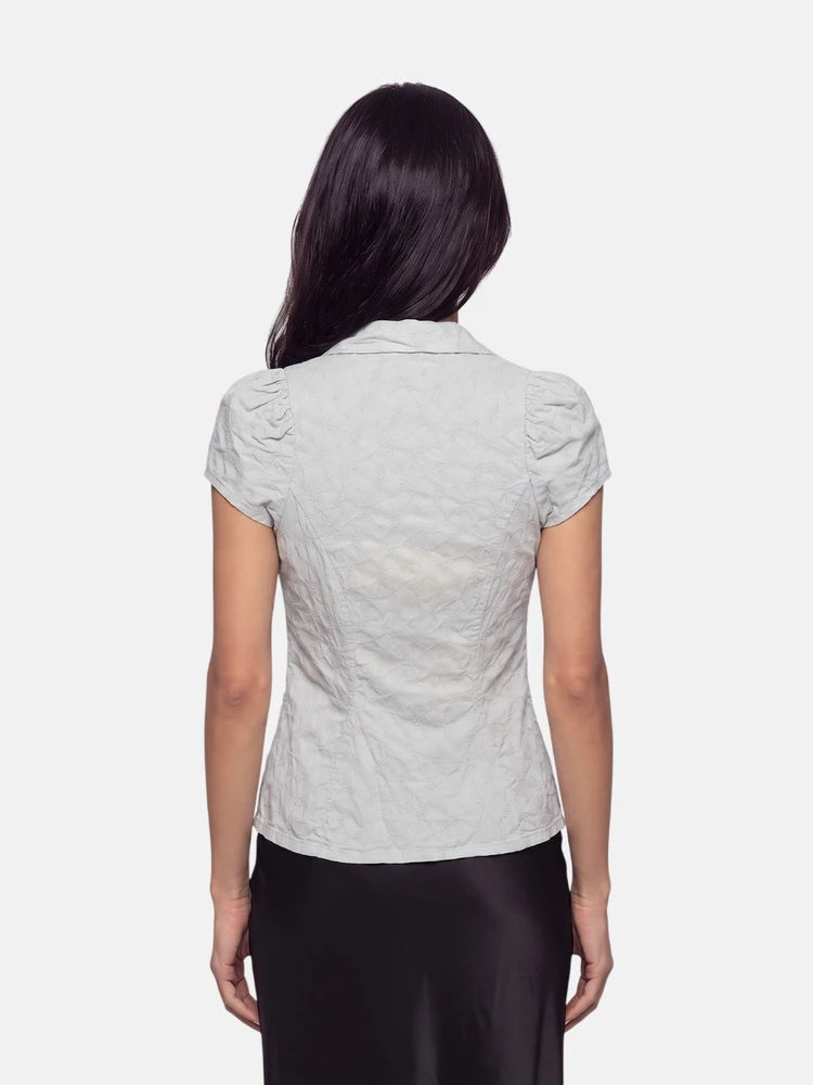 Vivienne Westwood Grey Plunge Neck Top