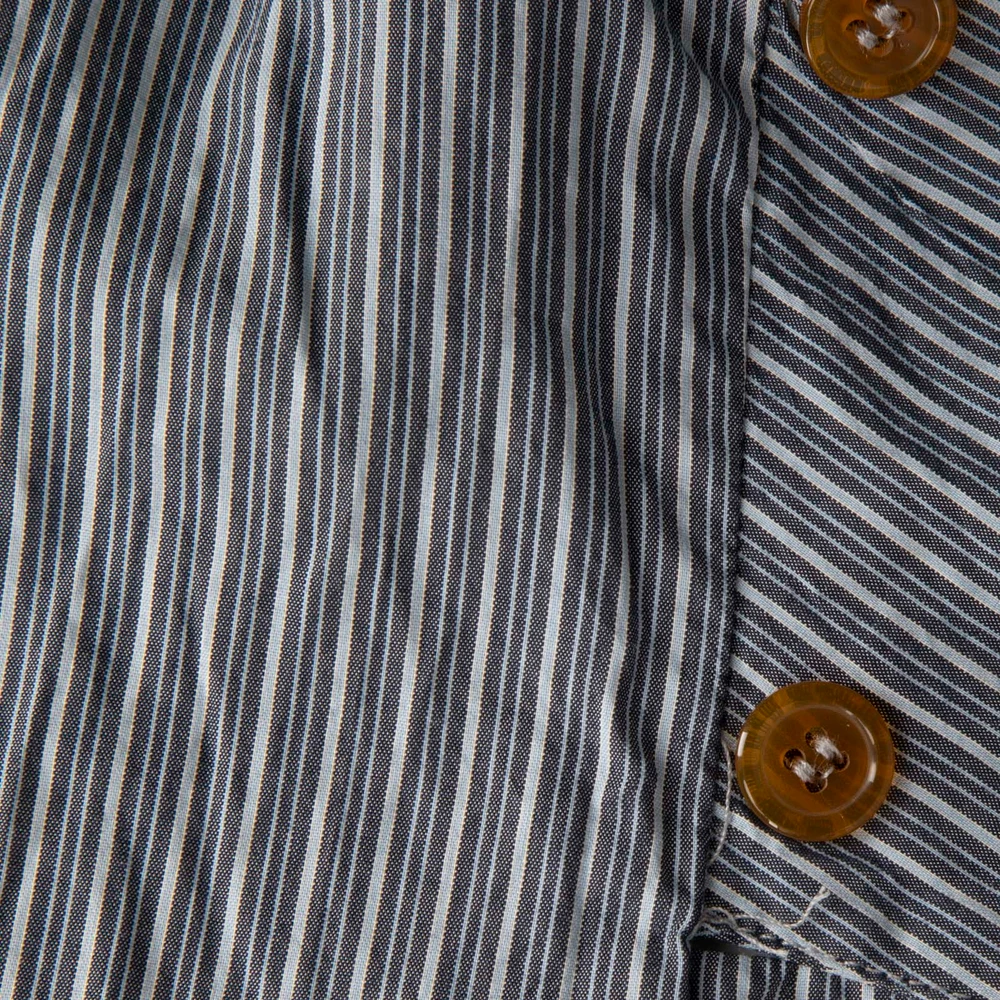 Vivienne Westwood Blue Striped Button Straps Shirt
