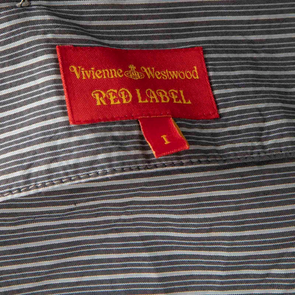 Vivienne Westwood Blue Striped Button Straps Shirt