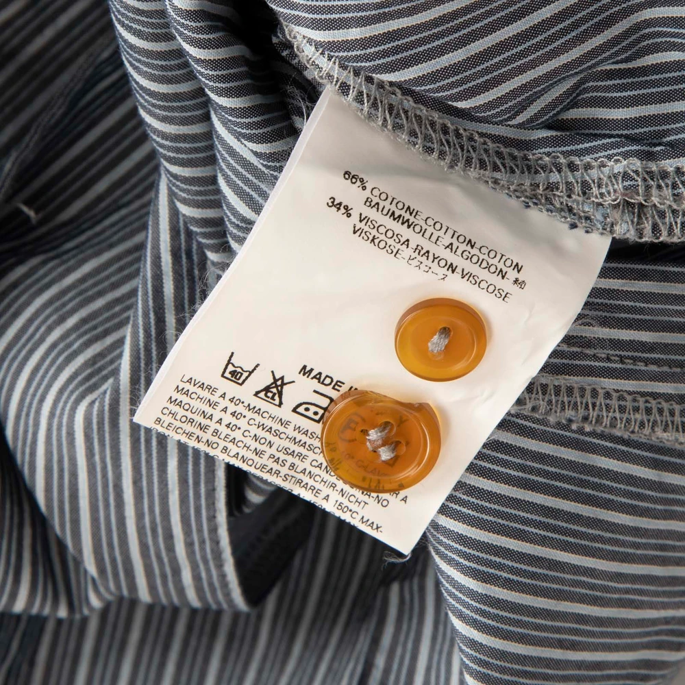 Vivienne Westwood Blue Striped Button Straps Shirt