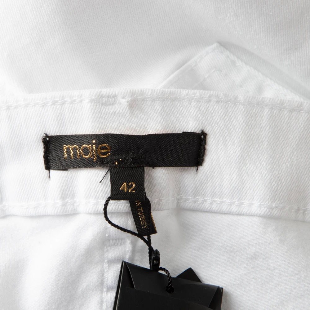 Maje White Denim Straight Leg Jeans