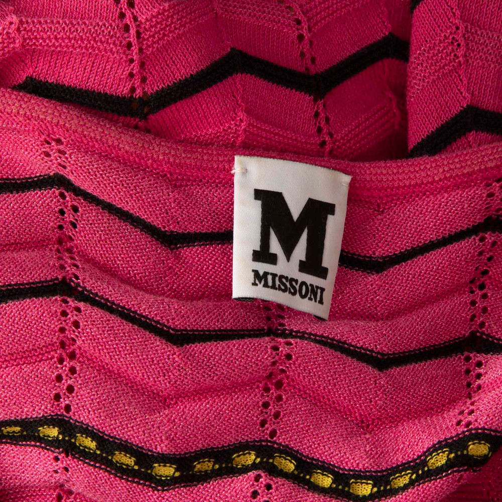 Missoni Pink Zigzag Mini Knit Dress