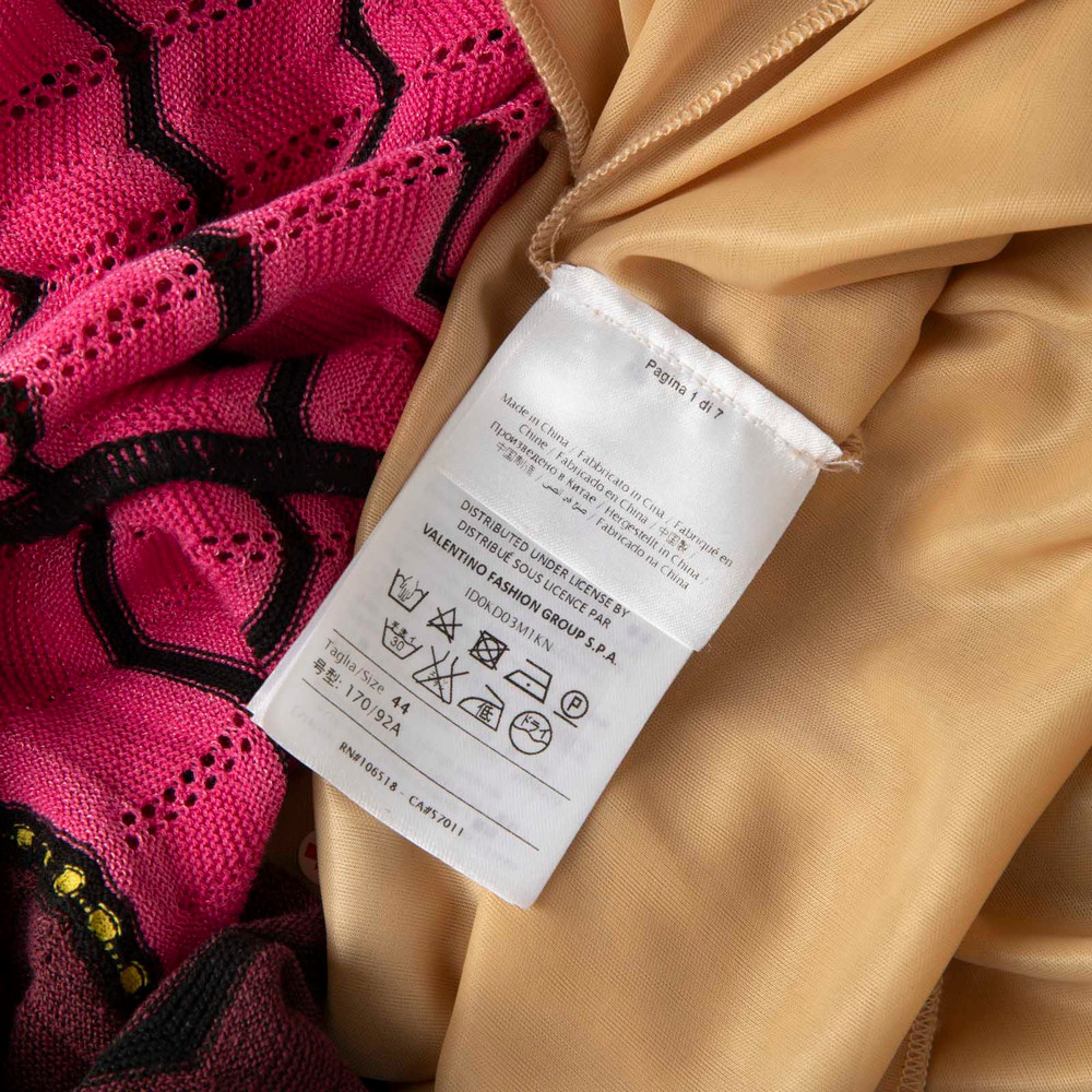 Missoni Pink Zigzag Mini Knit Dress