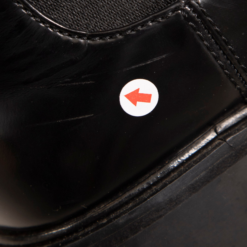 Prada Black Leather Chelsea Logo Boots