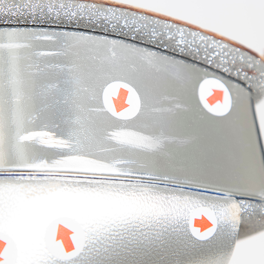 Christian Louboutin Silver Leather Amali Alta Sandals