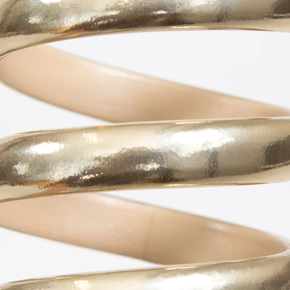 Rene Caovilla Gold Leather Cleo Sandals