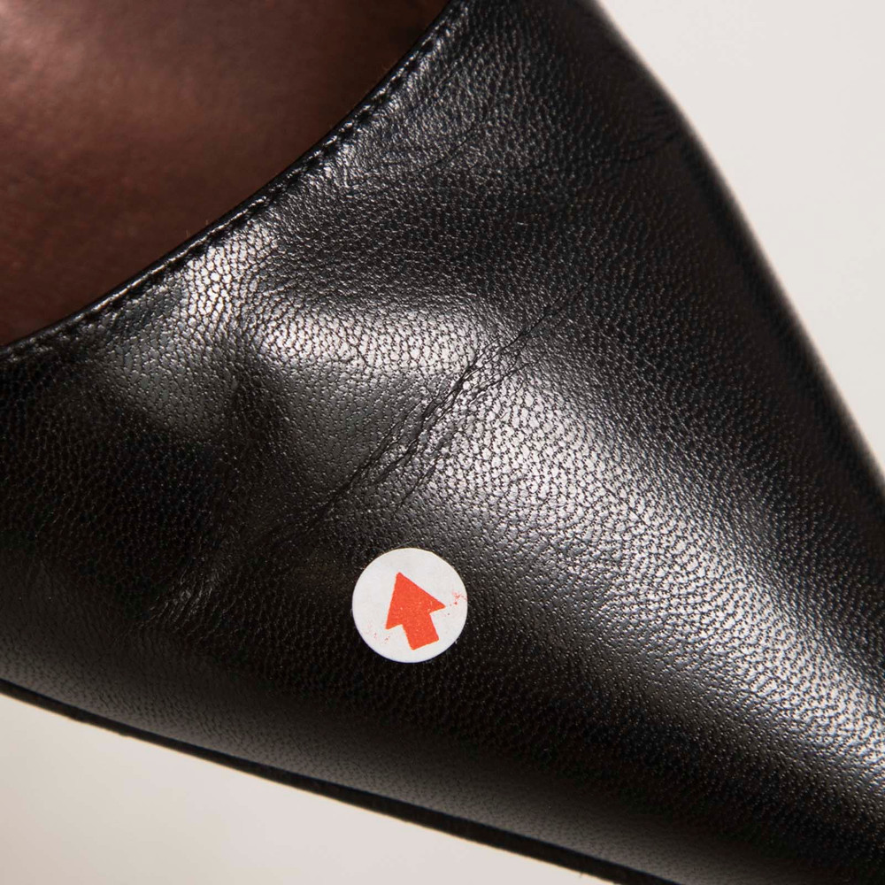 Manolo Blahnik Black Leather Point Toe Pumps