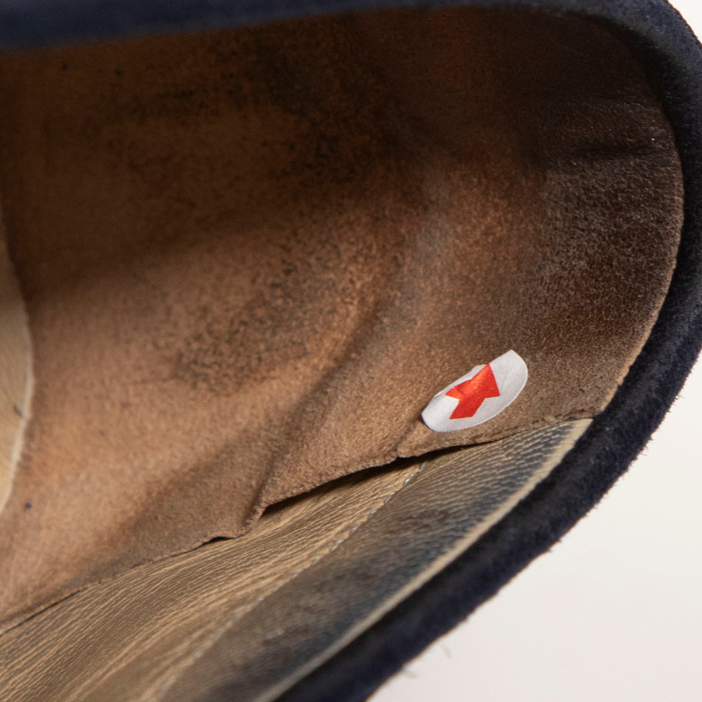 Chanel Navy Suede Bow Detail Moccasins