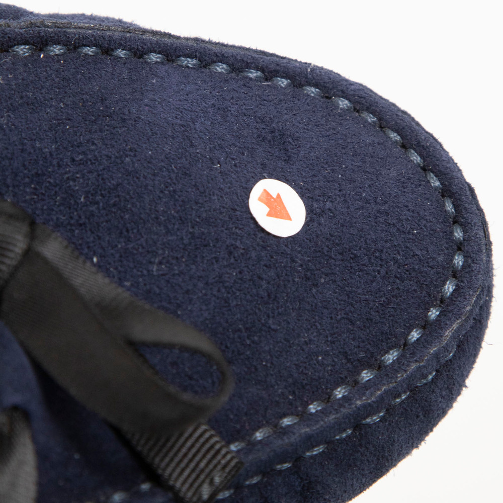Chanel Navy Suede Bow Detail Moccasins