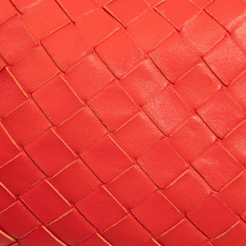Bottega Veneta Red Leather Intrecciato Mini Jodie Bag