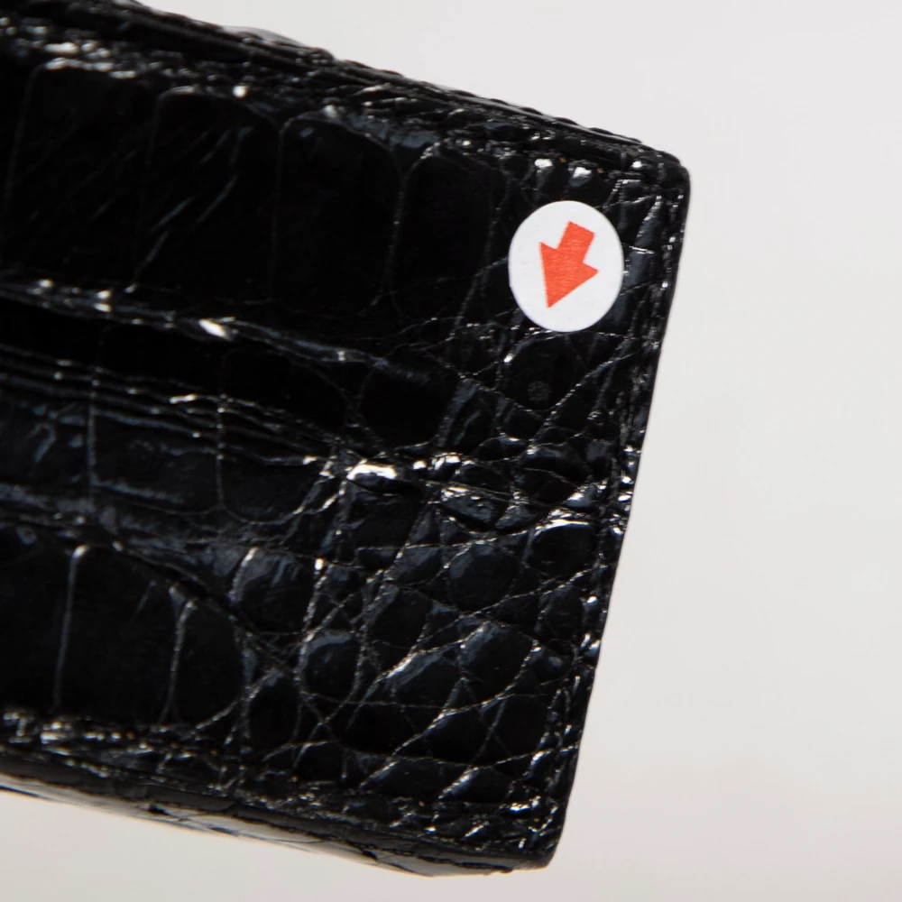 Nancy Gonzalez Black Crocodile Leather Clutch