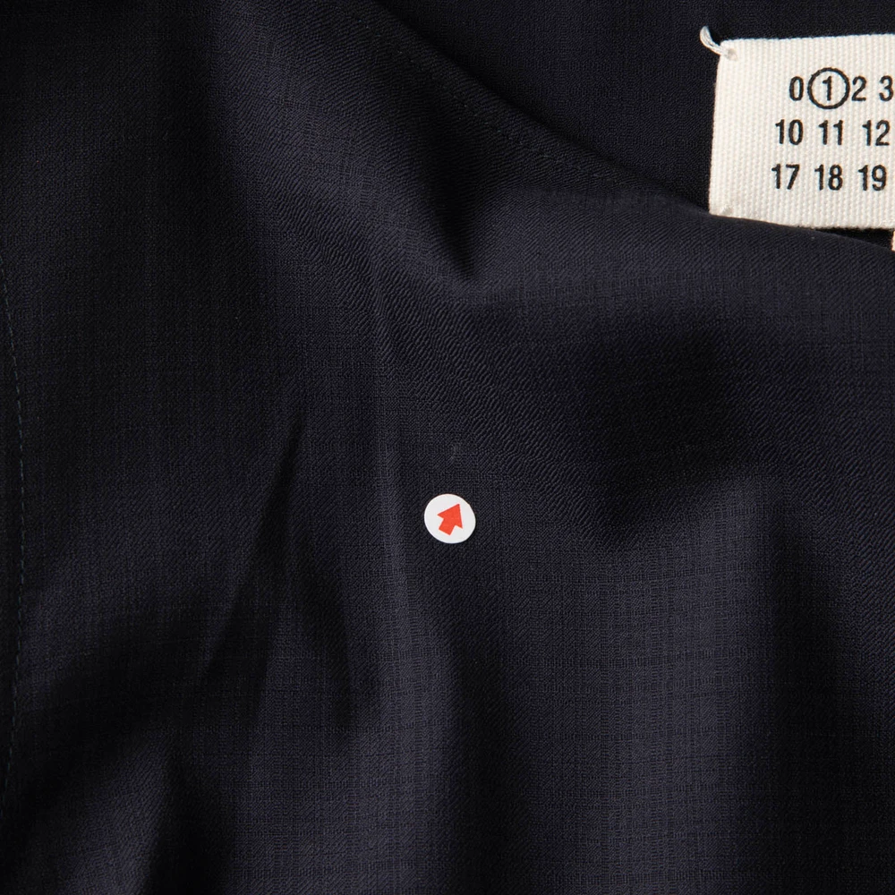 Maison Margiela Navy Wool Sleeveless Mini Dress