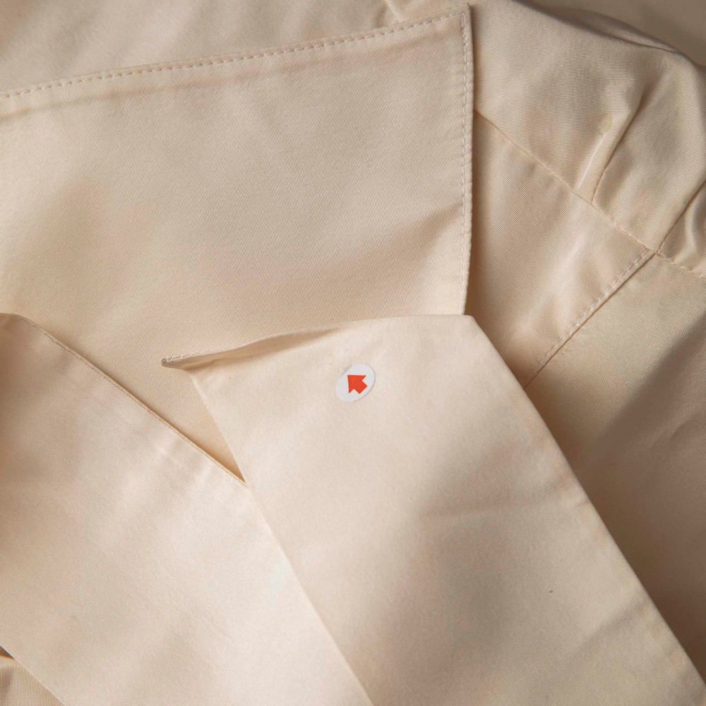Diane Von Furstenberg Beige Silk Taffeta Wrap Top