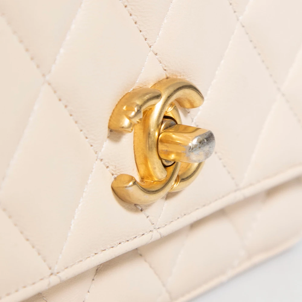 Chanel Beige Leather Wallet on Chain