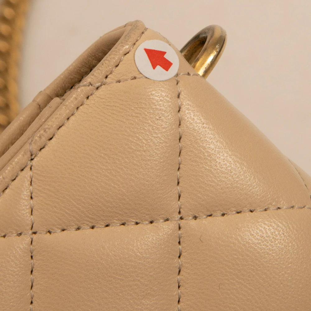 Chanel Beige Leather Wallet on Chain