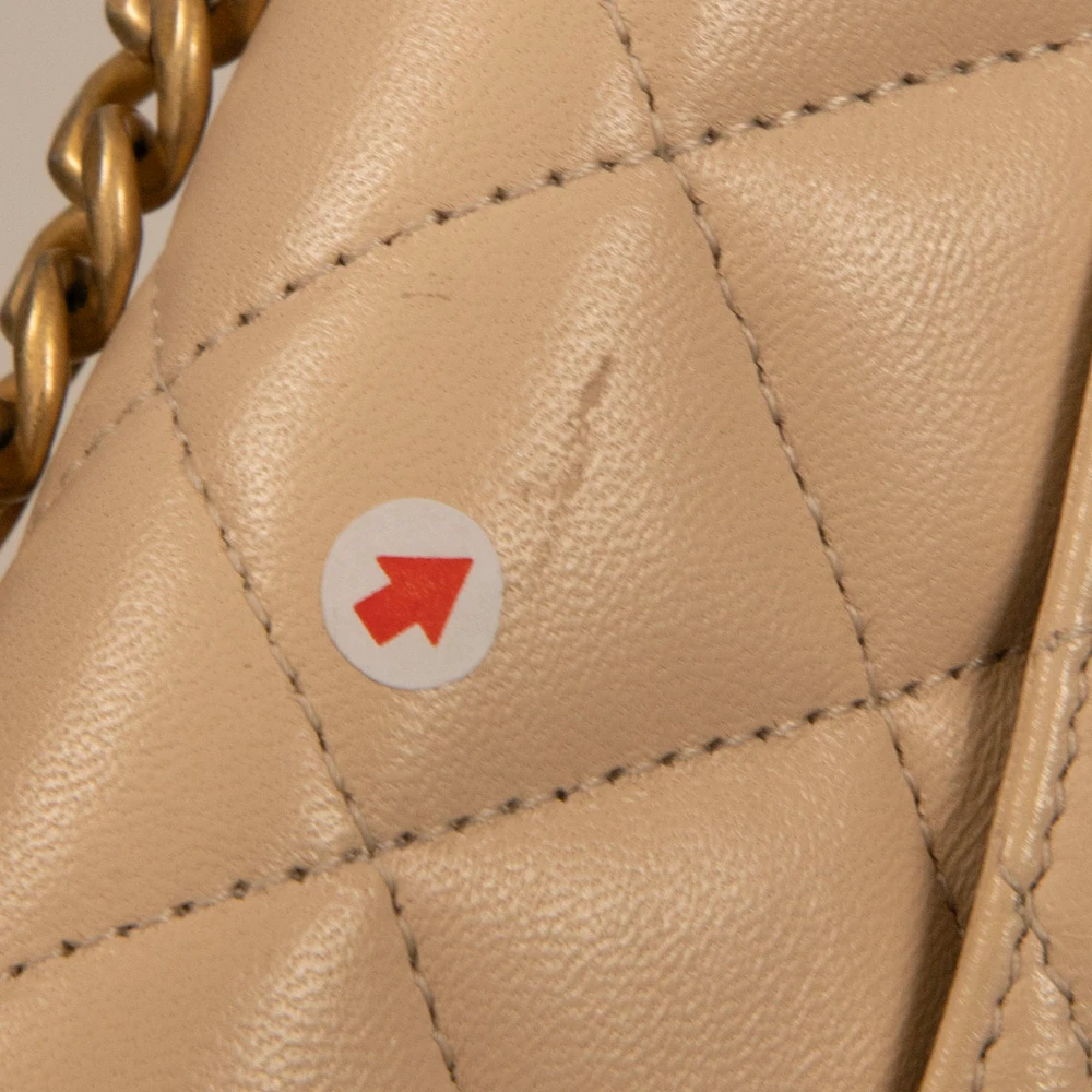 Chanel Beige Leather Wallet on Chain