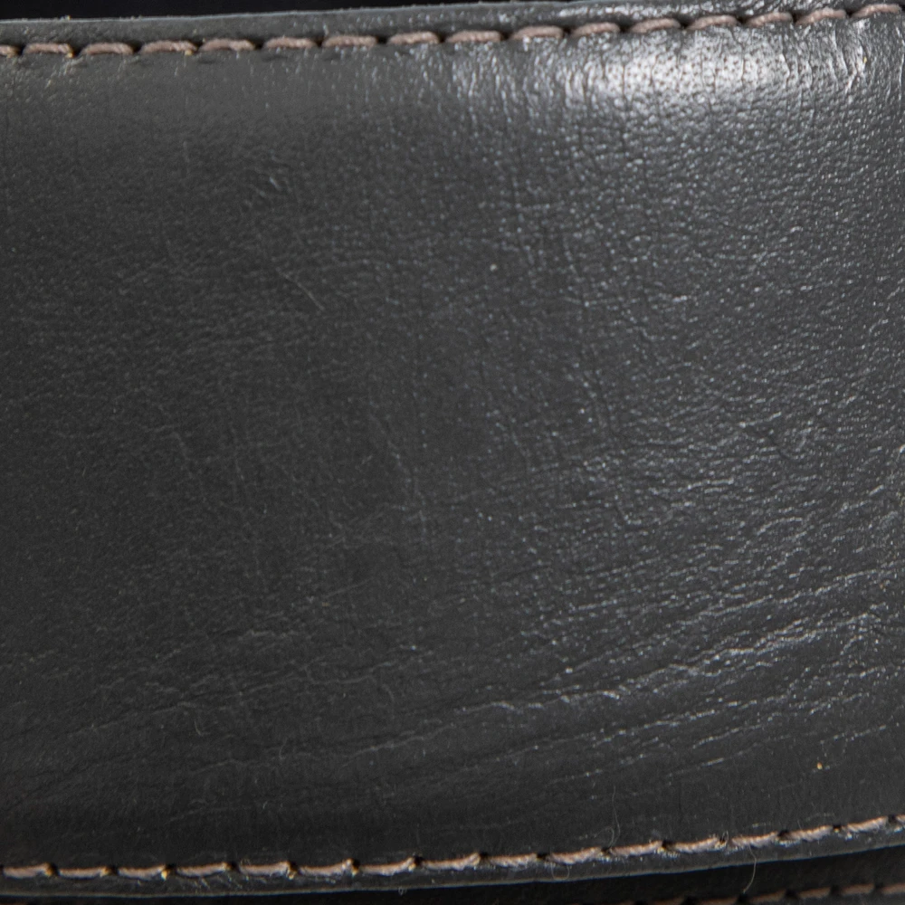 Dior Grey Leather Gold Hardware Belt