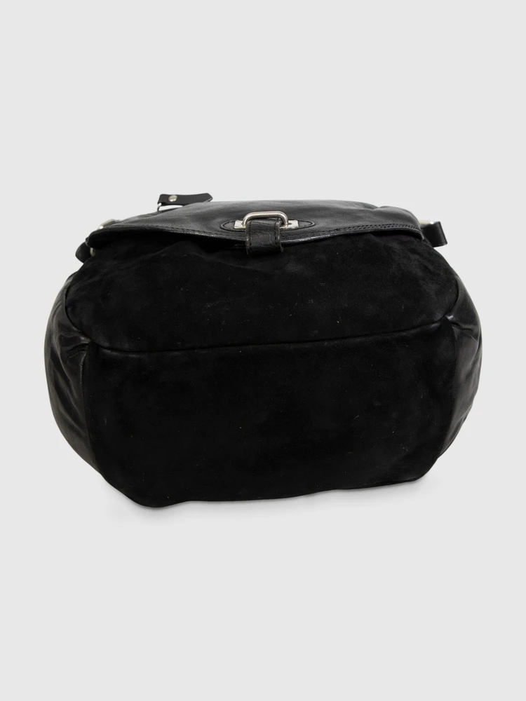 Isabel Marant Black Suede Messenger Bag