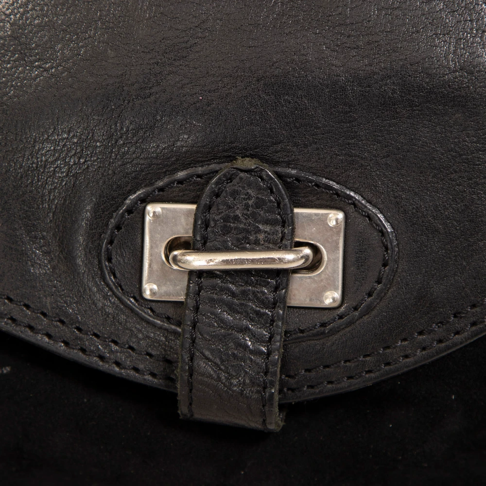 Isabel Marant Black Suede Messenger Bag