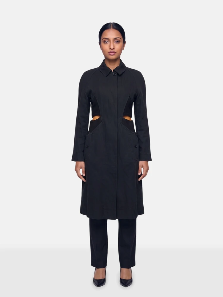Burberry Black Cutout Trench Coat