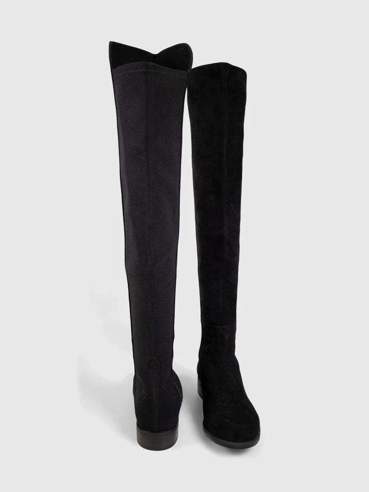 Stuart Weitzman Black Knee High Suede Boots