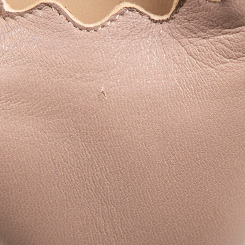 Chloé Beige Leather Lauren Flats