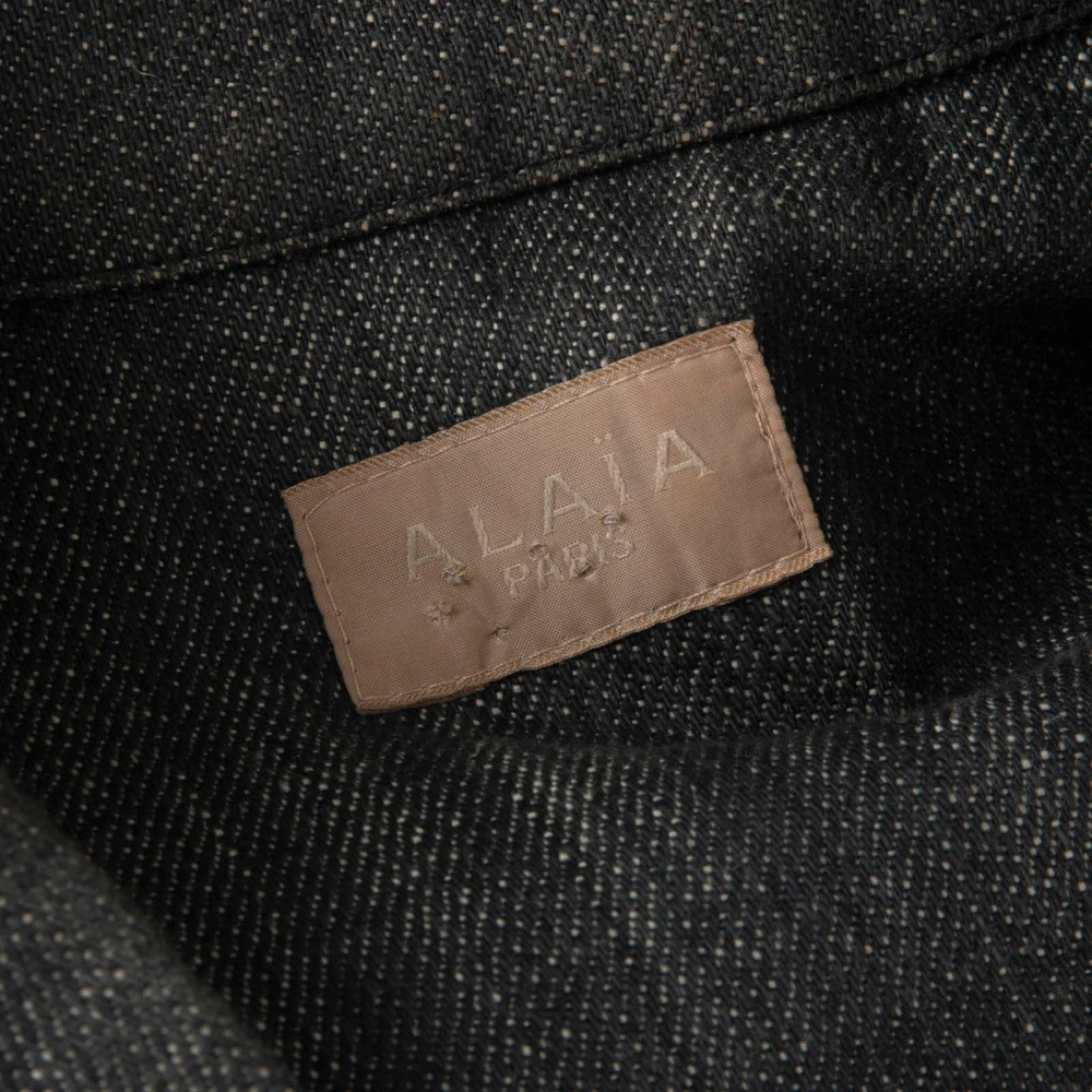 Alaïa Grey Denim Jacket & Skirt Set