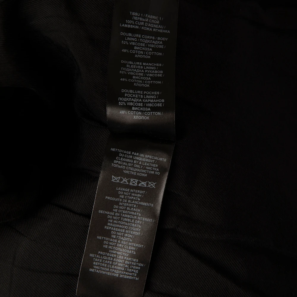 Balmain Black Leather Double Breasted Blazer