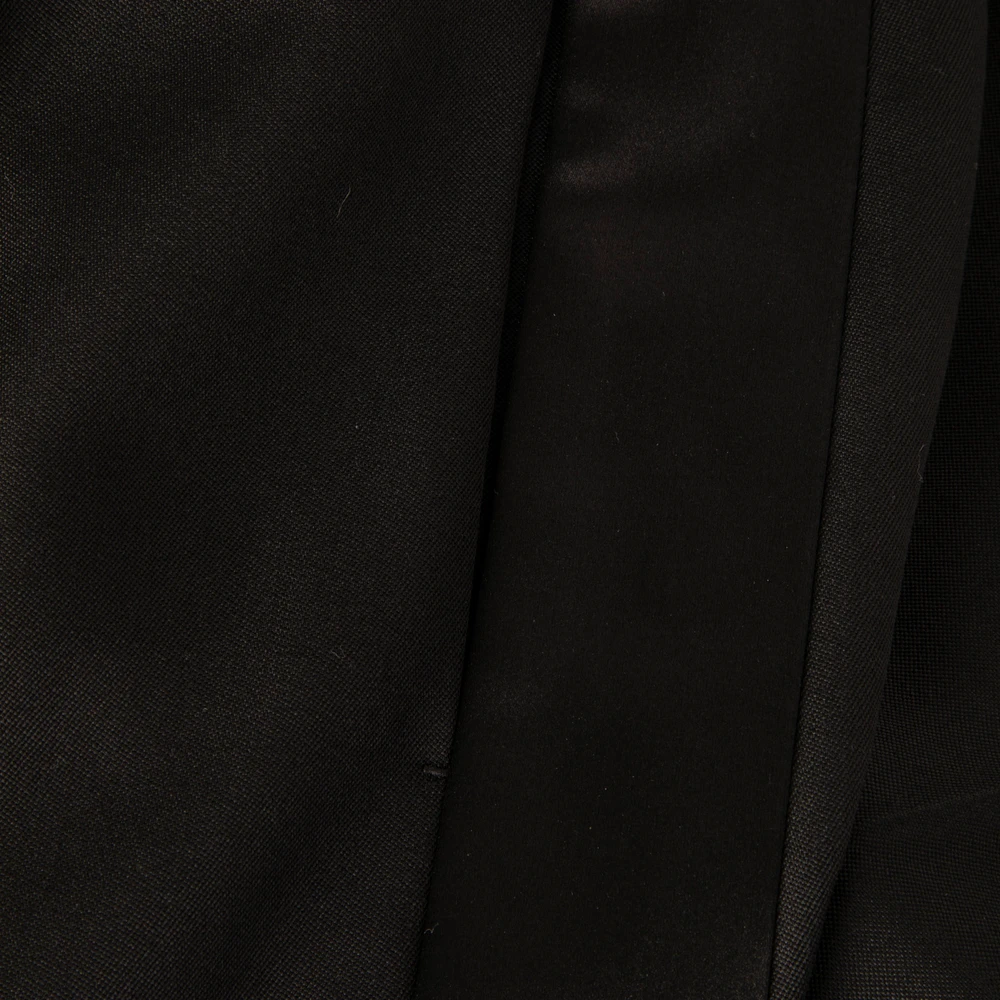 Alexander McQueen Black Wool Wide Leg Trousers