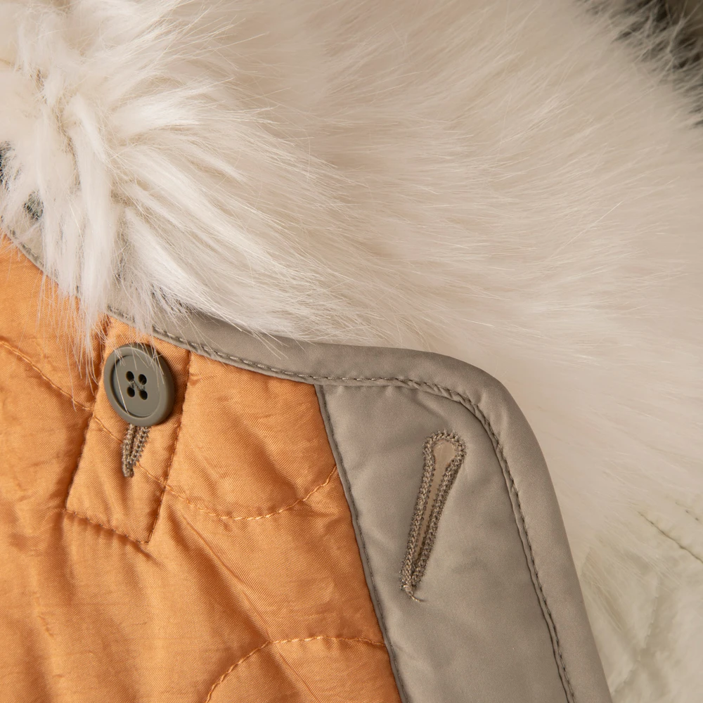 Marfa Stance Reversible Quilted Fur Trim Coat