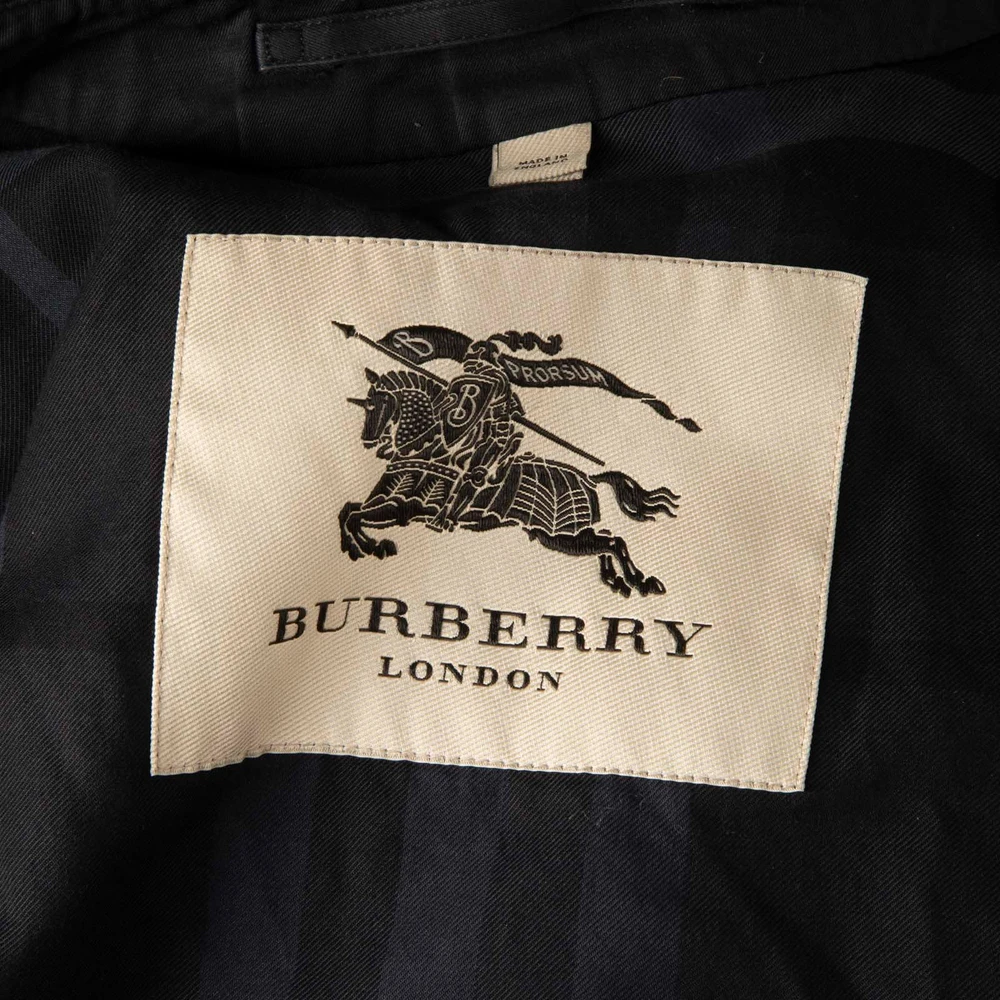 Burberry Navy Belted Trench Coat