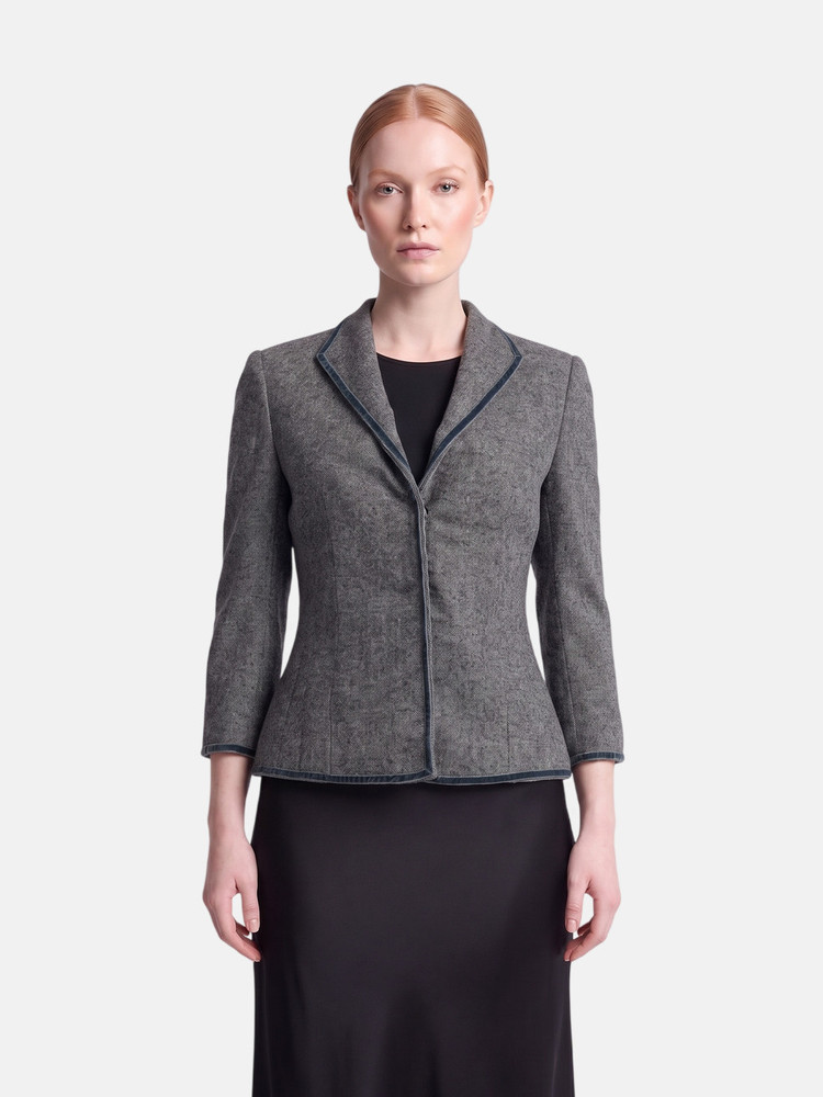 Alexander McQueen Grey Wool Single Breasted Jacket