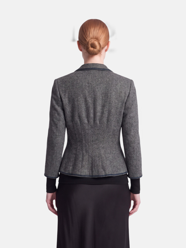 Alexander McQueen Grey Wool Single Breasted Jacket
