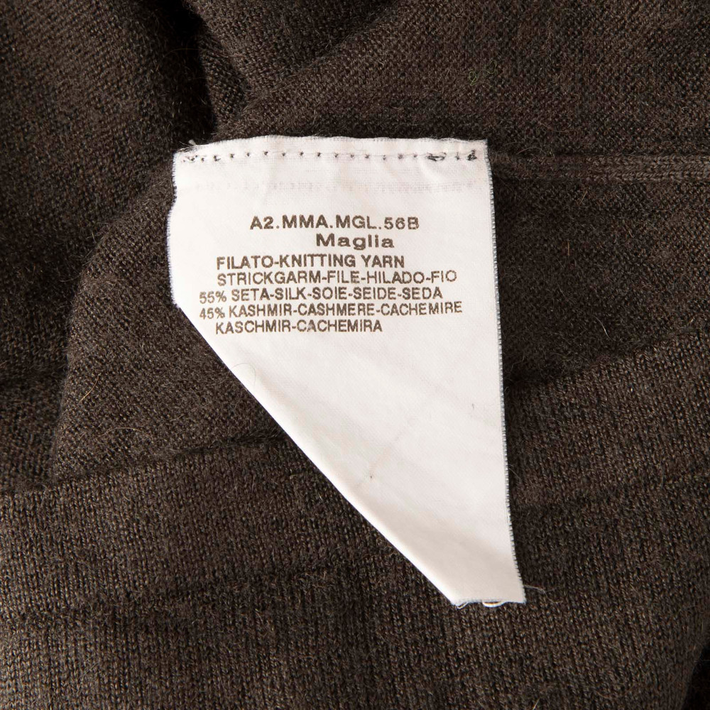 Max Mara Grey Silk Turtleneck Jumper