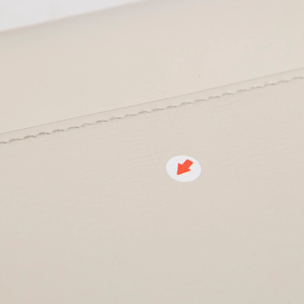 Saint Laurent White Leather Cassandre Phone Holder Bag