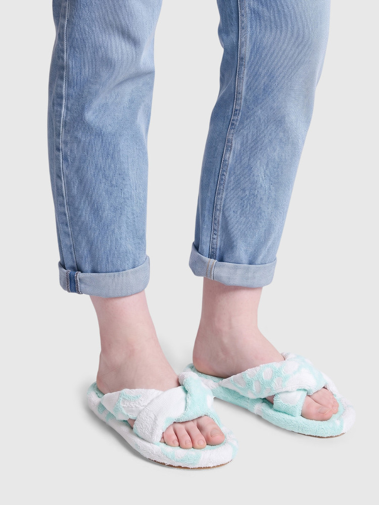 Maison Margiela Turquoise Terry Towel Slides