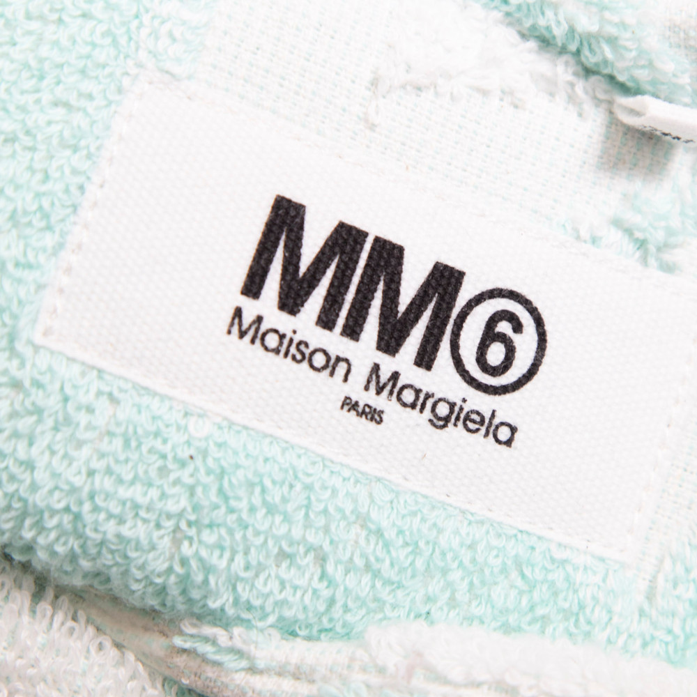 Maison Margiela Turquoise Terry Towel Slides