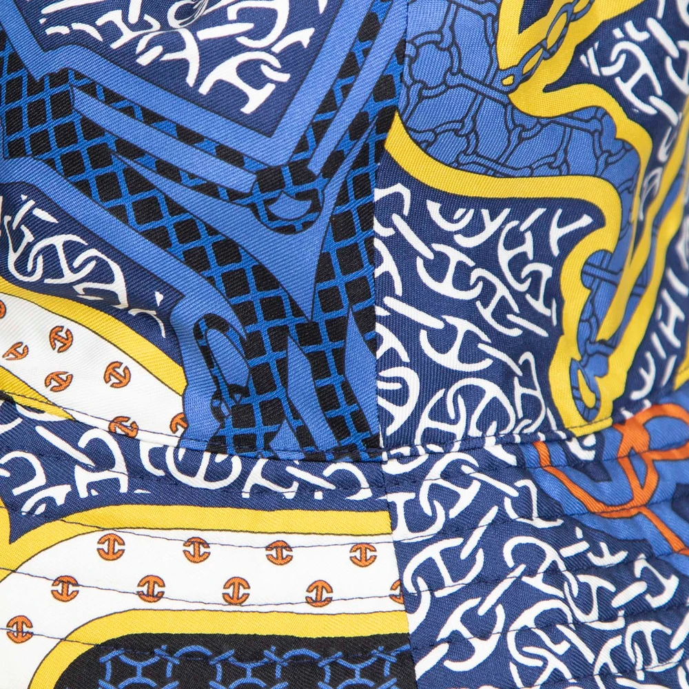 Hermès Bleu Sanremo Silk Ilaria Mors et Gourmettes Hat