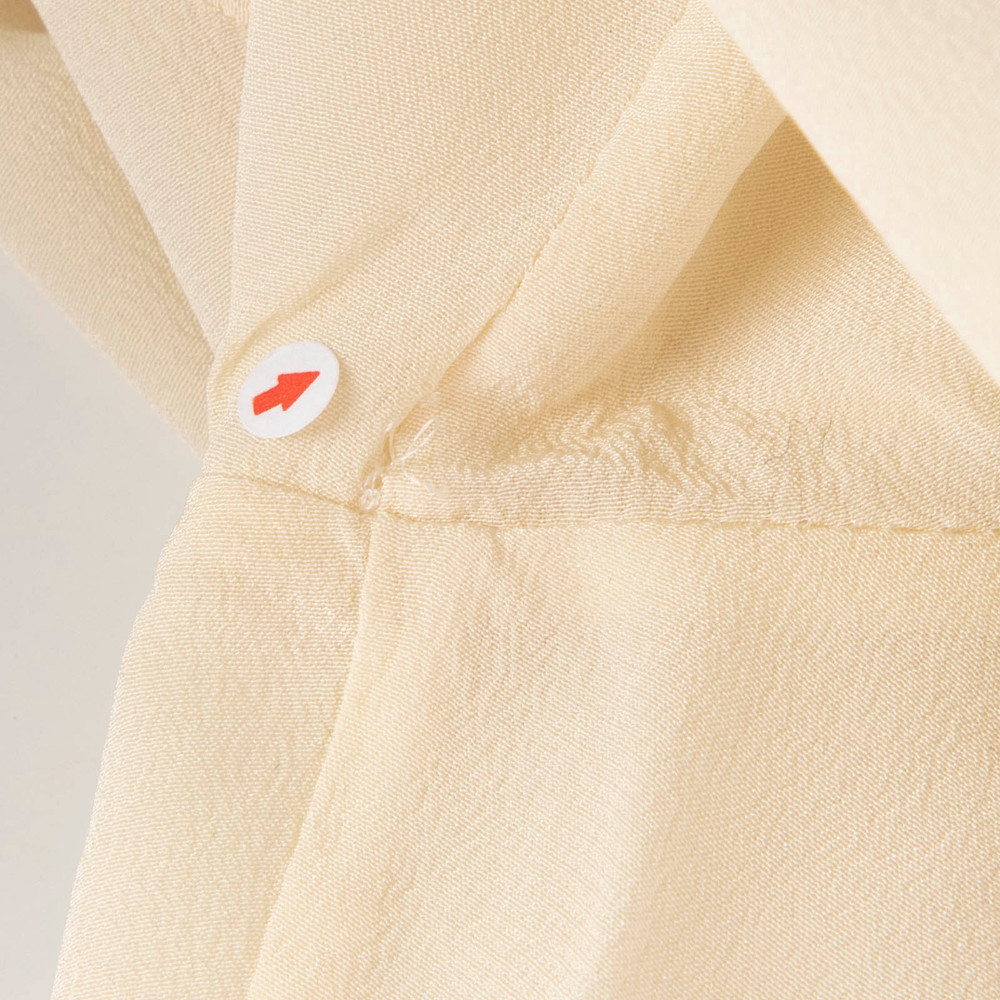 Gucci Ecru Silk Sheer Neck Tie Shirt