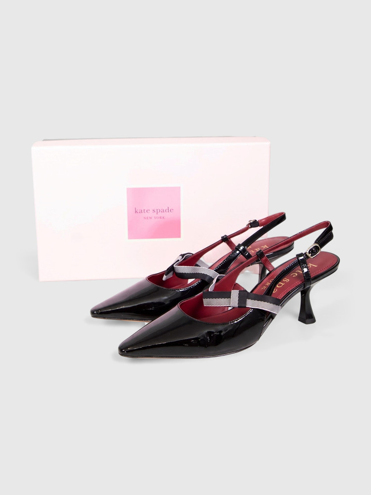 Kate Spade Black Patent Slingback Maritza Heels