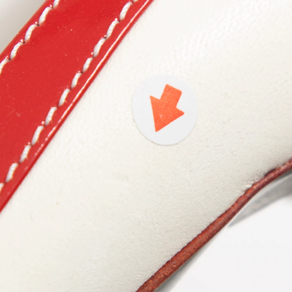 Dolce & Gabbana White & Red Leather Heels