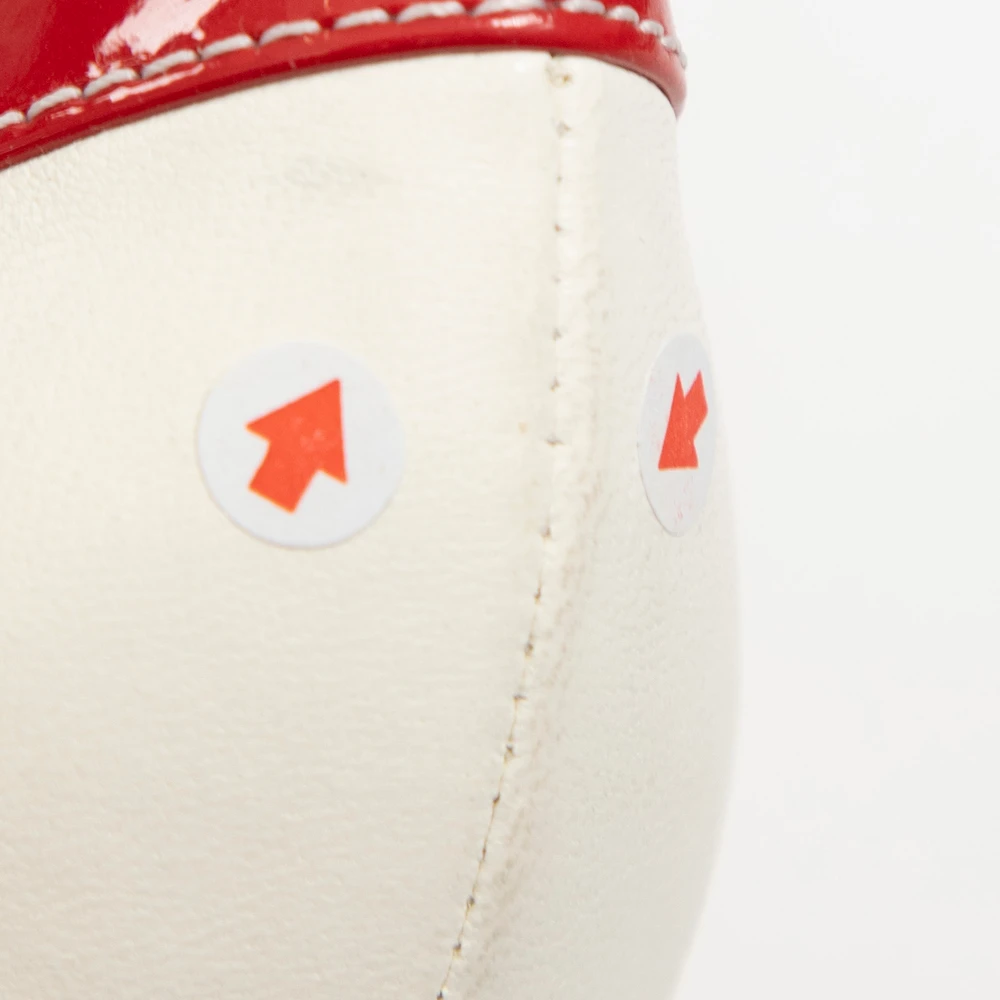 Dolce & Gabbana White & Red Leather Heels