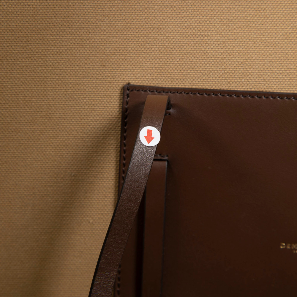 DeMellier Brown Canvas Large The Capri Tote Bag