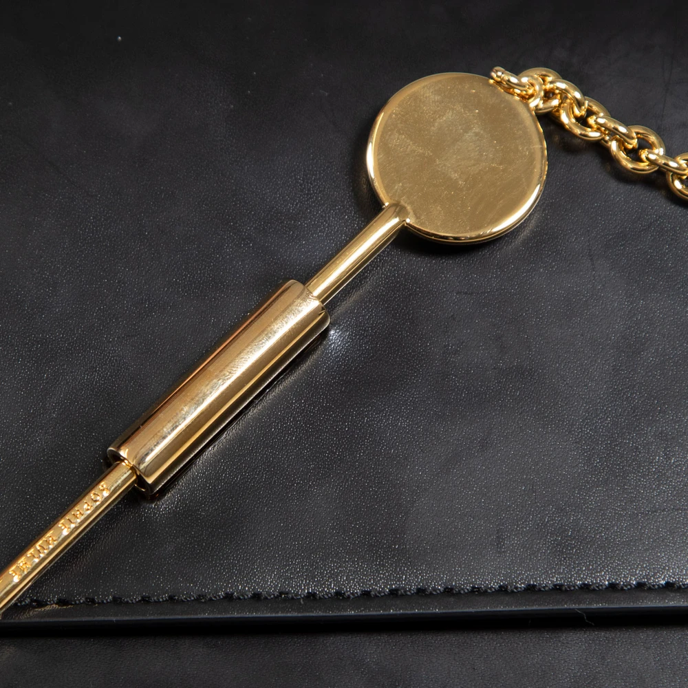 Sophie Hulme Black Leather Micro Cocktail Stirrer Bag