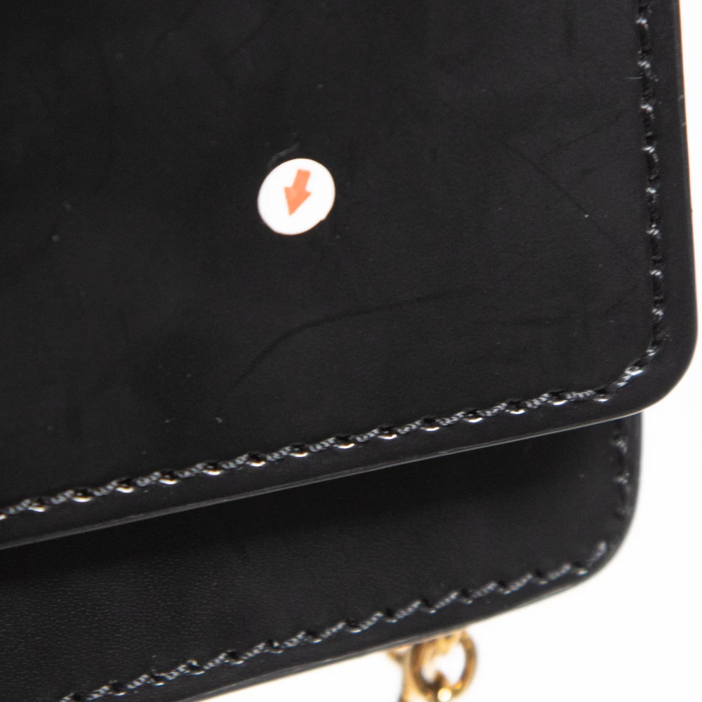Sophie Hulme Black Leather Micro Cocktail Stirrer Bag